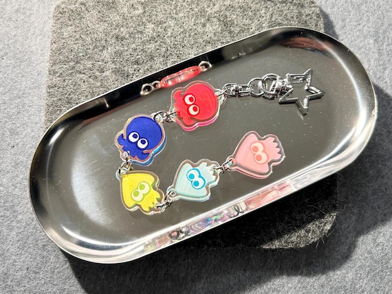 スプラトゥーン アクリルキーホルダーセット：イカ＆タコ カワイイ