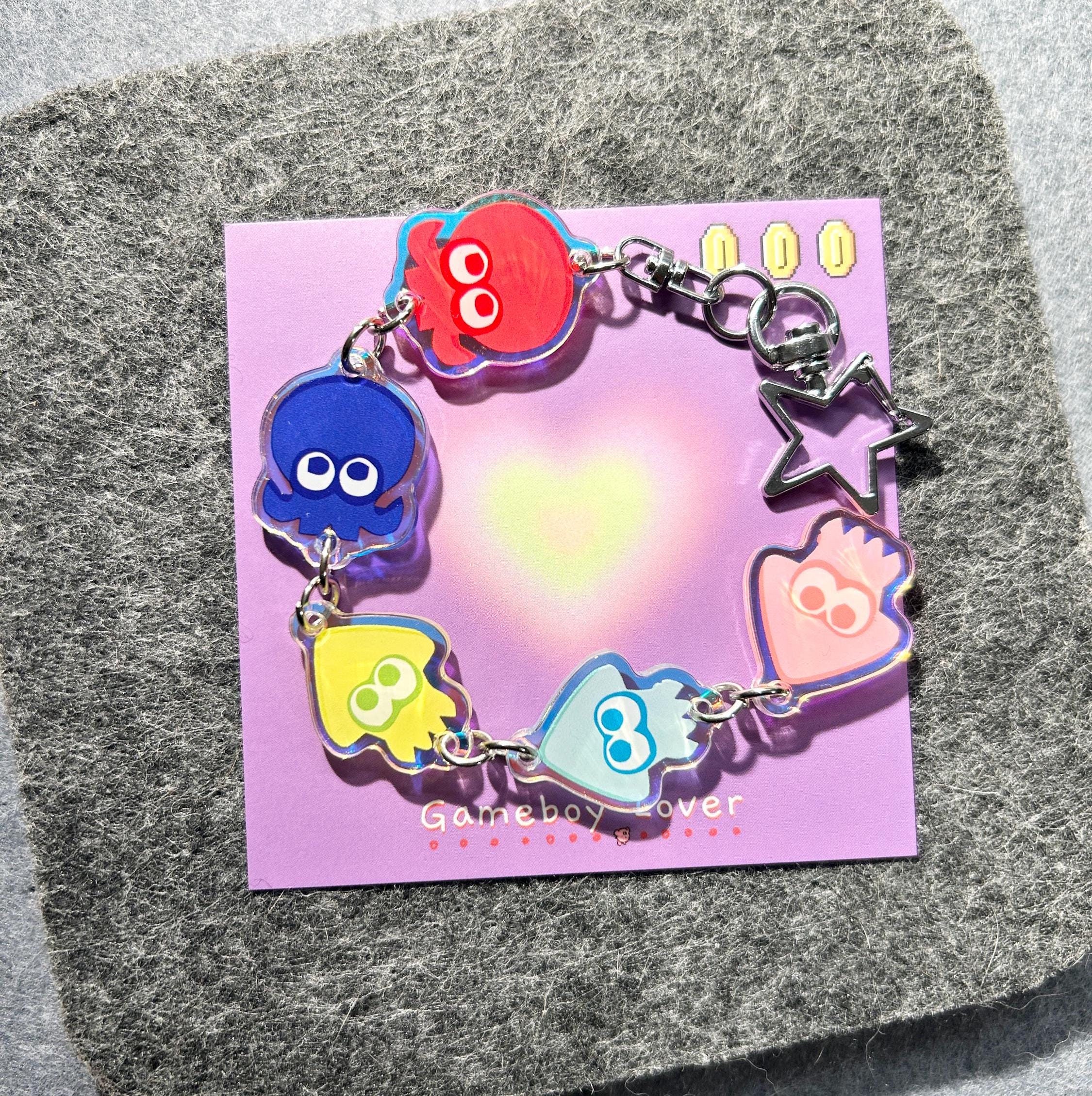 スプラトゥーン アクリルキーホルダー セット スプラトゥーン アクリルキーホルダーセット：イカ＆タコ カワイイ