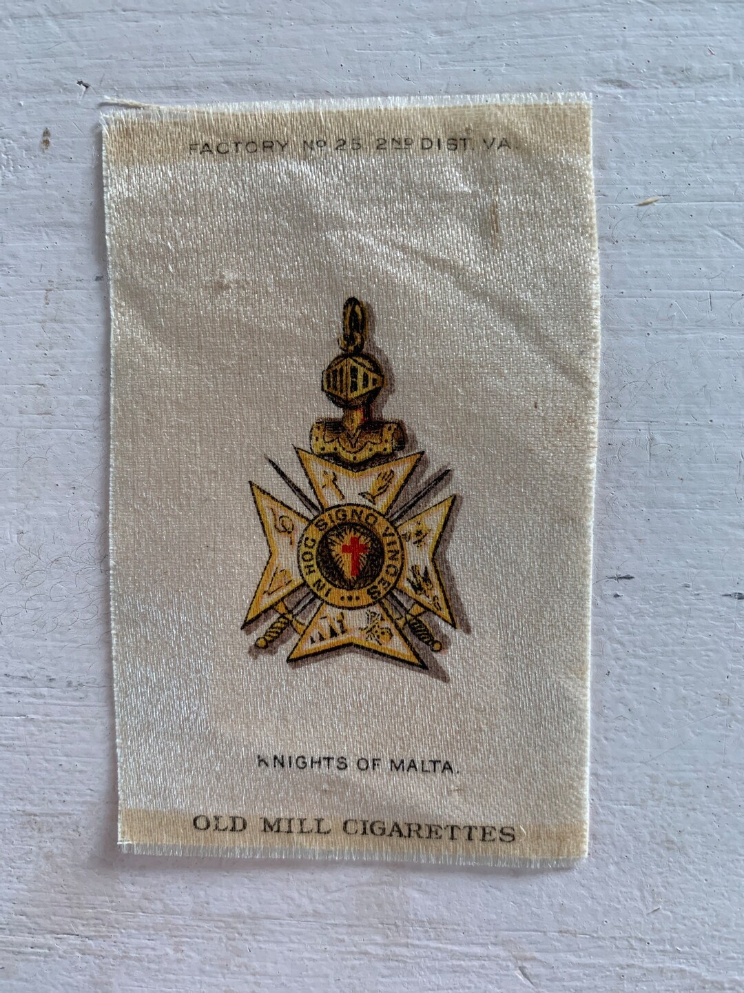 Knights of Malta Emblem on Old Mill Cigarette Silk Etsy