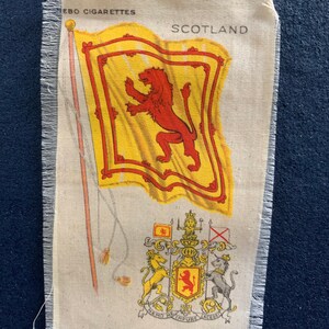 Flag of Scotland with crest NEBO cigarette silk