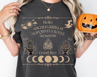 Ouija Board Tshirt, Gender Neutral 100% Cotton, Talking Board T-Shirt | Vintage Handcrafted Design | Multiple Sizes & Colors