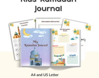Ramadan Journal for Kids Printable PDF | 43 Page Islamic Activity Journal