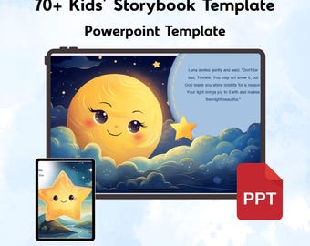 Plantillas de PowerPoint de cuentos infantiles: 75 diapositivas editables (PLR, uso comercial, descarga digital)