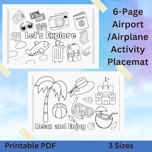 Printable Travel Activity Placemat for Kids (PDF)