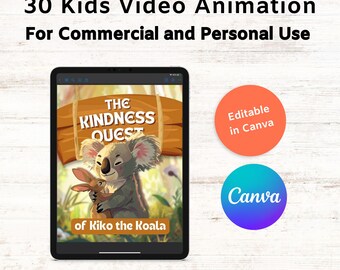 Pacote de vídeos educativos para crianças, animação editável do Canva (uso comercial)