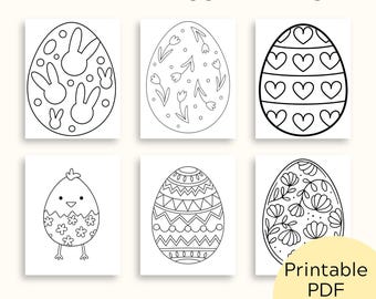 Desenhos de Ovos de Páscoa para Colorir | 80 Desenhos de Primavera, para Crianças e Adultos (Download em PDF/JPG)