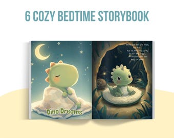 Children’s Bedtime Story PLR Bundle | 6 Editable Storybooks | Canva Template