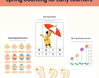Atividades de Matemática para a Primavera: Contagem para Educação Infantil (Download Digital)