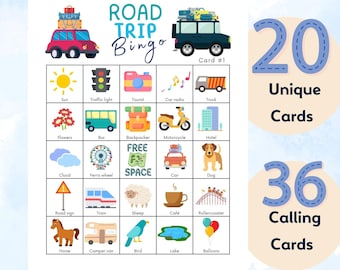 Printable Road Trip Bingo Game for Kids: Kid Car Activities (PDF Download)