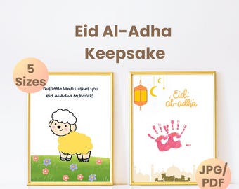 Eid Al Adha Handprint Craft, Islamic Art Keepsake (PDF & JPG)
