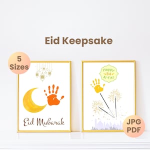 Eid Handprint Craft: DIY Eid Mubarak Keepsake (Digital Download)