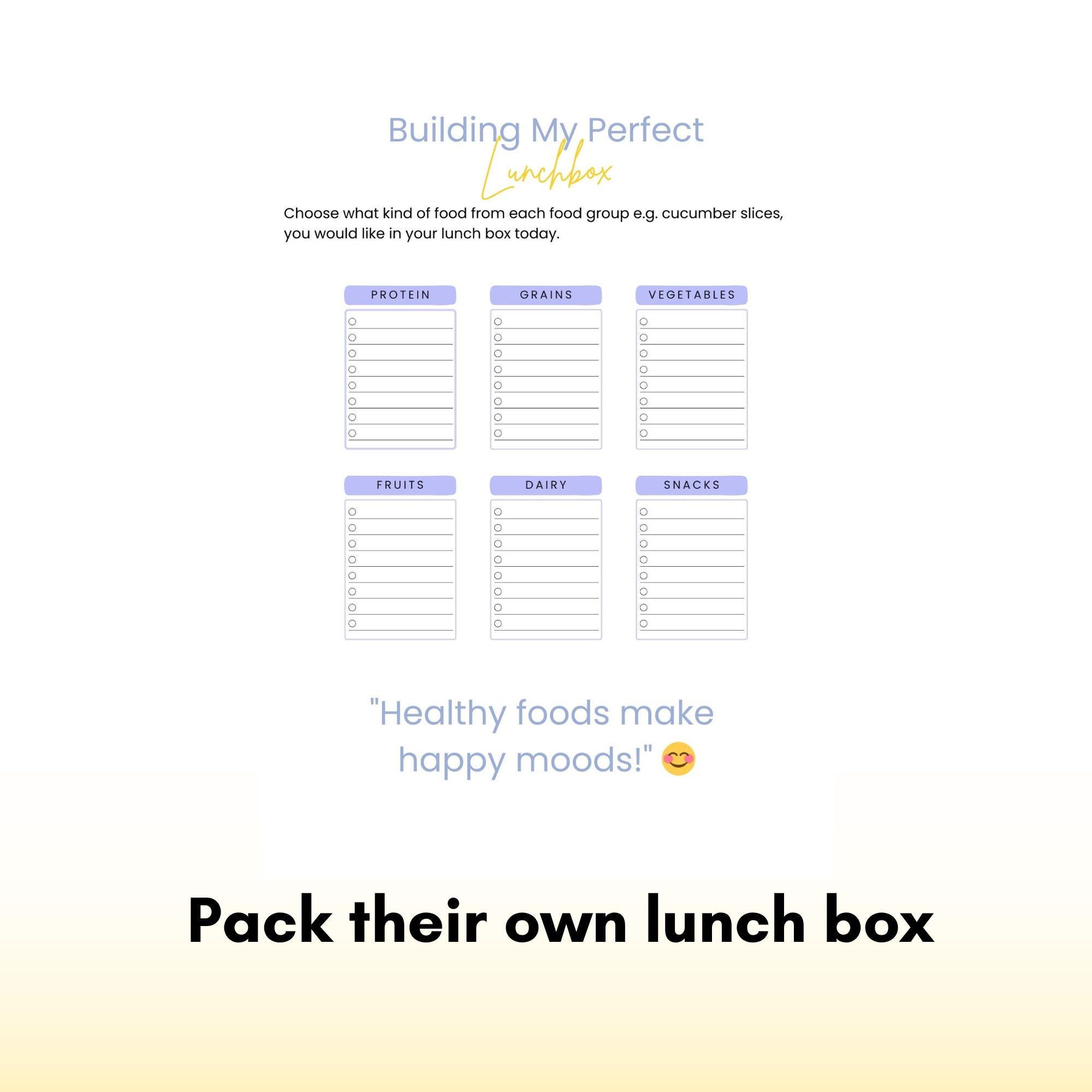 Kids Meal Planner, Kids Food Journal, Healthy Eating Food Tracker, Printable PDF, Instant ...