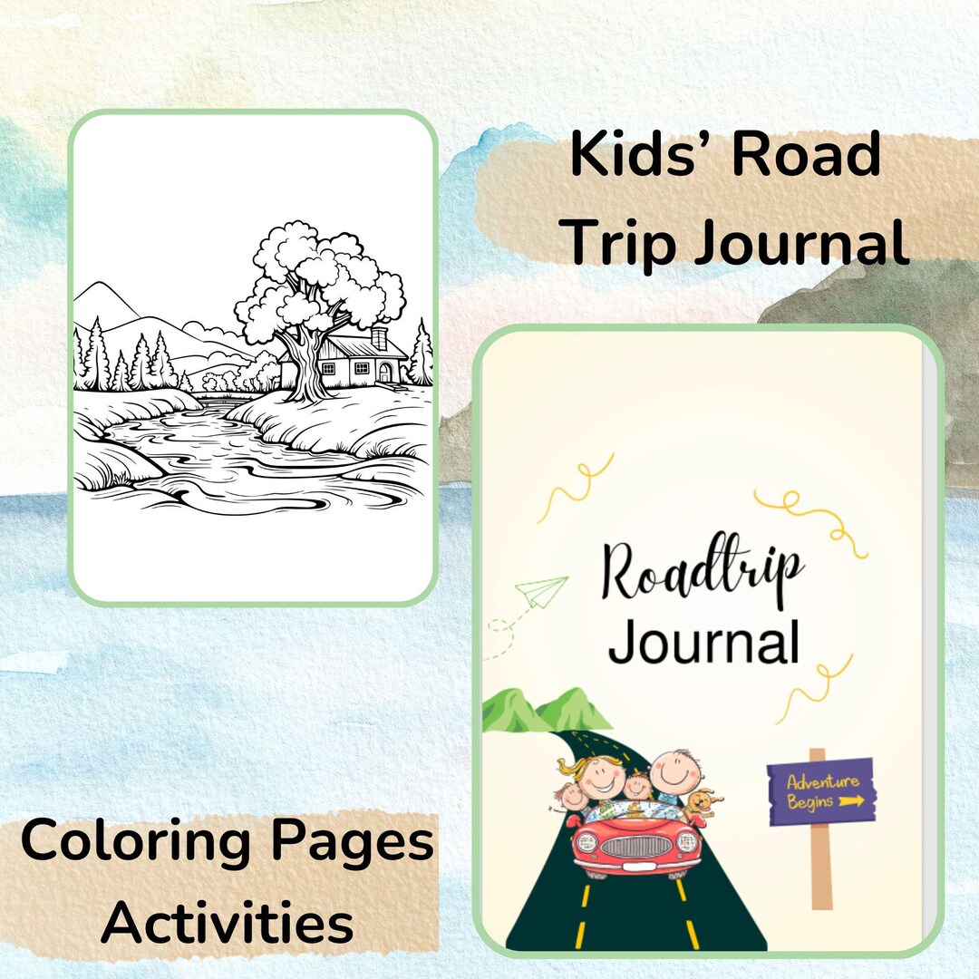 Printable Road Trip Journal for Kids, Printable Travel Activity Book ...