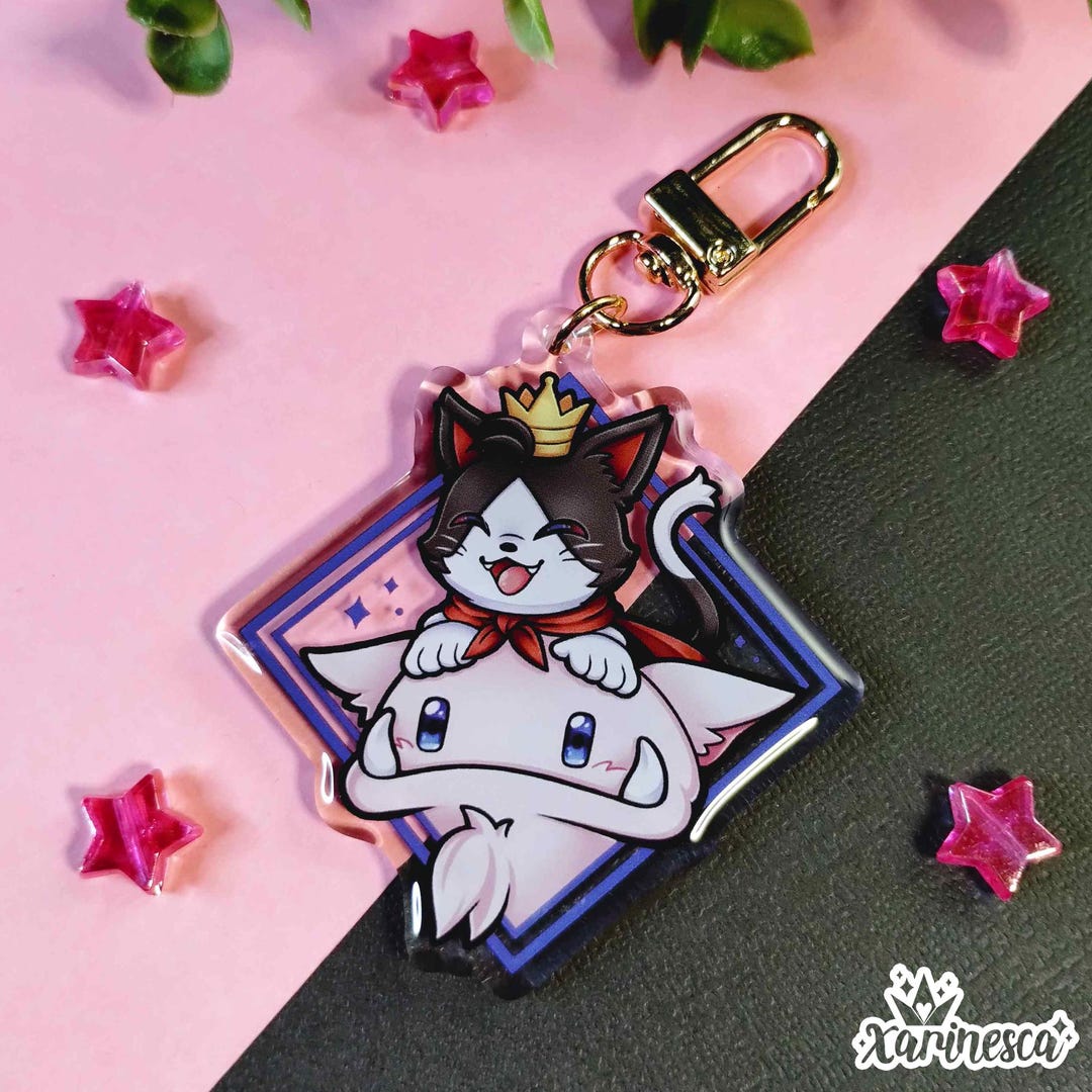 CAIT SITH アクリルキーホルダー FF7 Chibi Cait Sith Acrylic Charm - Etsy