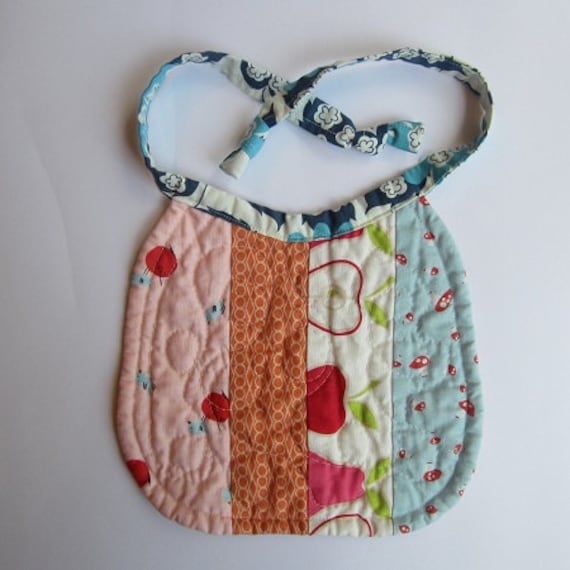 Items similar to quilted baby bib 100 cotton on Etsy