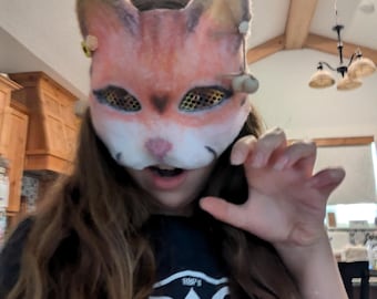Fall/Halloween cat therian mask