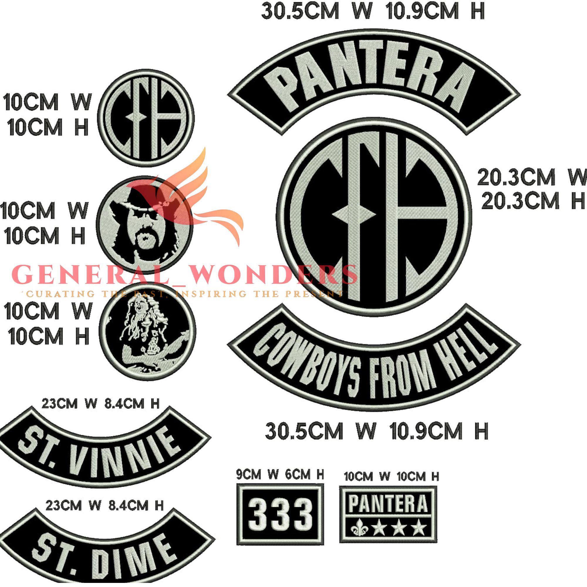 パンテラ  CFH  COWBOYS  FROM  HELL灰皿 Pantera CFH Embroidered Iron-on Patches - Cowboys From Hell