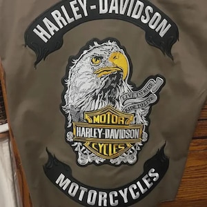 Harley Davidson Set of Three 3 Eagle Patch - Embroidered Motorcycle / Patch available