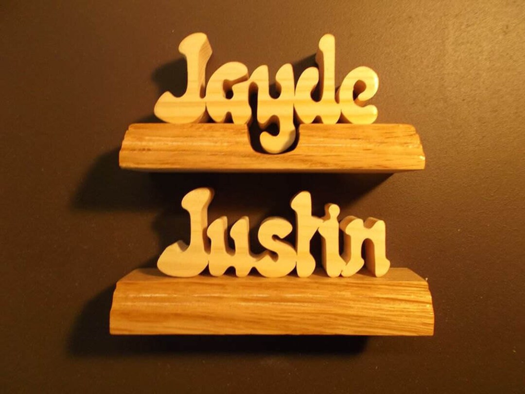 Custom Made All Wood Name Etsy