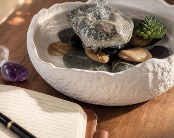 The Hidden Spring | Living Stone Tabletop Fountain | Biophilic Sanctuary Decor | Sympathy Grief Gift | Zen Meditation Altar | Real Stone Art