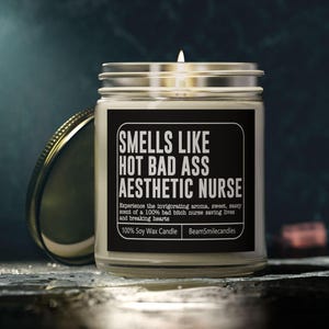 Smells Like Hot Aesthetic Nurse Candle, Nurse Injector Gift, Medspa Decor, Botox Filler, Beauty Spa Gift, Lip Filler,Mothers day Candle Gift