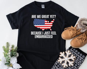 Anti Trump Shirt: Amerikanische Flagge Politisches Protest T-Shirt