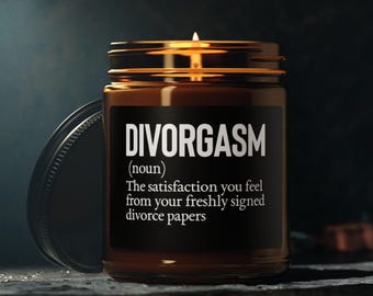 Divorce Party Candle: Funny Break Up Gift, Soy Wax Candle