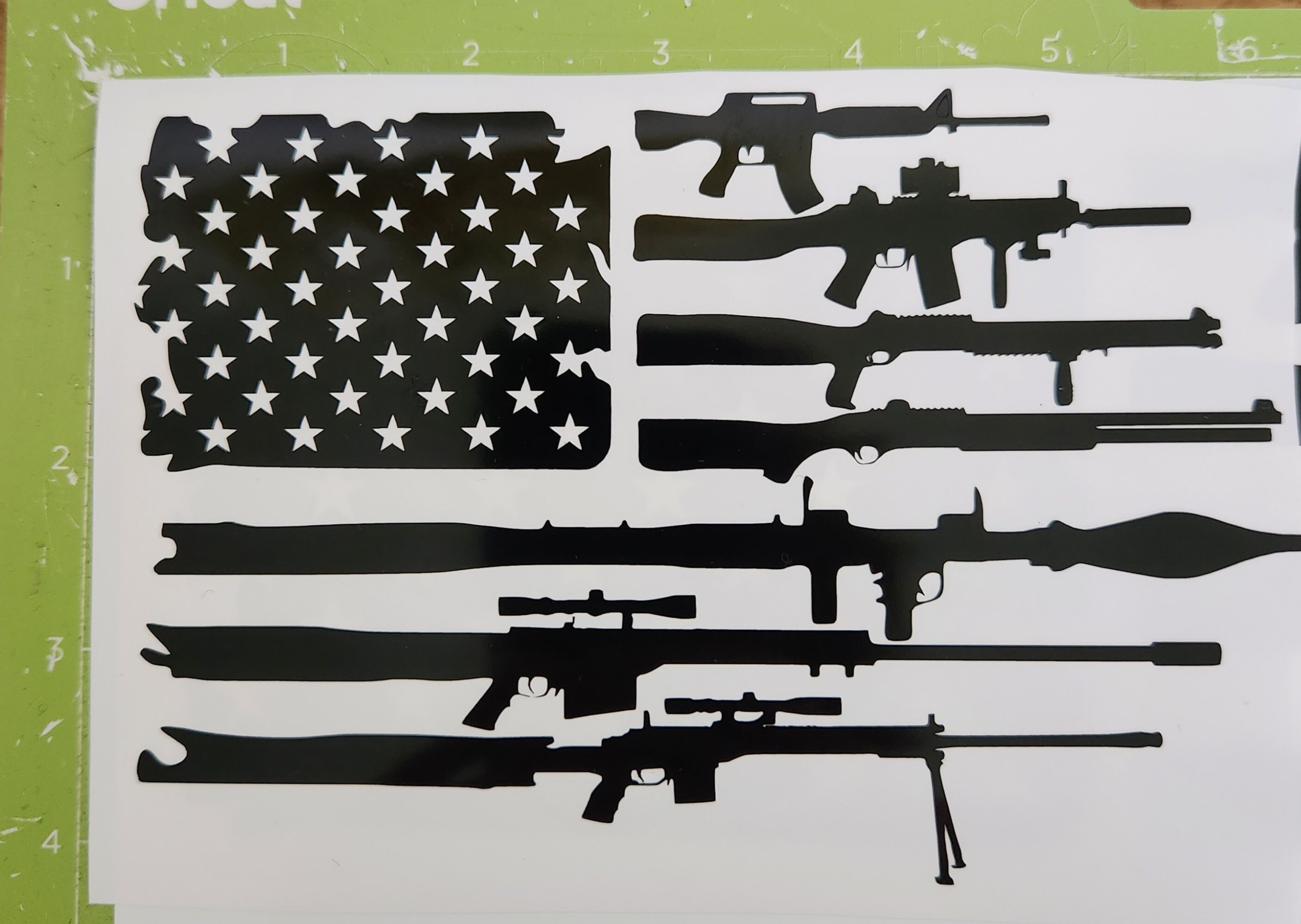 Black Ops US Flag Vinyl Decal Stickers – 4 Pack, 1x2 Inches – Made In USA
