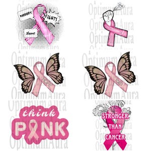Breast Cancer Awareness Designs Digital Downloads for Pinktober Proceeds to Charity