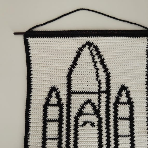 造形/M.ババッチのスクラップアート The Spaceship Tapestry Crochet Pattern - Etsy
