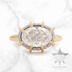 Oval Lab-Grown Diamond Engagement Ring | 3 CT Oval Lab Diamond | IGI Available | 14K Gold Wedding & Anniversary Gift | proposal ring