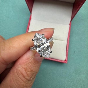 Marquise Lab Grown Diamond Engagement Ring Vintage Solid Gold Promise Ring Perfect Birthday Gift Anniversary Gift Valentine&#39;s Day for Her