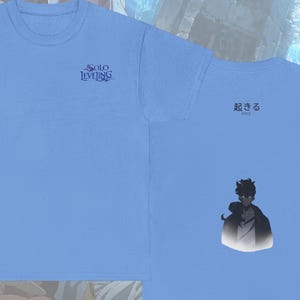 Camiseta unisex con estampado de doble cara de Solo Leveling/Sung Jin-Woo/Camiseta gráfica de K-Drama coreano Manhwa/Regalo para anime manga