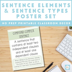 Types of Sentences and Clauses Posters | 14 Printable Posters