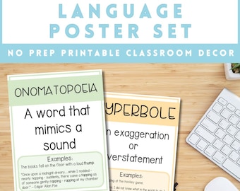 Figurative Language Posters | 15 Printable Posters for ELA