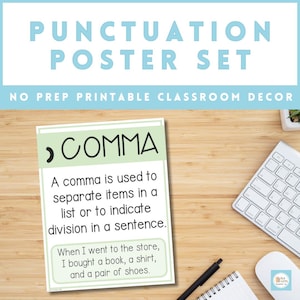 Punctuation Posters | 10 Printable Posters for ELA Classroom