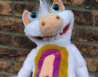 Unicorn - full body hand puppet.