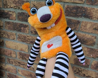 Squirrel -  full body plush moving mouth hand puppet