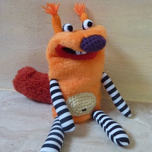 Squirrel -  simple plush moving mouth hand puppet