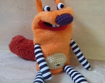 Eekhoorn - eenvoudige pluche bewegende mondhandpop