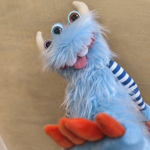 Hungry monster - full body hand puppet.