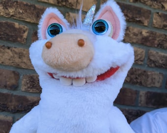 Unicorn - full body hand puppet.