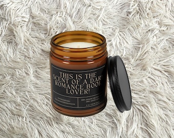 Bookish Candle, Scented Soy Candle for Dark Romance Book Lovers, Book Inspired Self Care Candle Bookshelf Home Decor, Gift for Girlfriend
