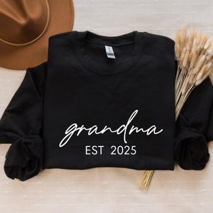 Personalized Grandma Sweatshirt Est Year with Grandkids Names on Sleeve, Mothers Day Gift, Birthday Gift for Grandma, New Grandma Sweater