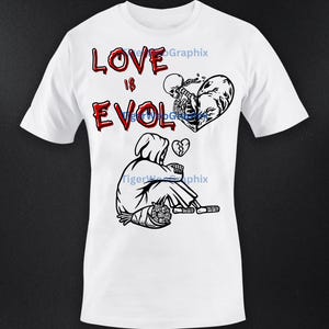 Archivo de descarga digital PNG Love Is Evol / Archivo de descarga digital PNG para sublimación con fondo transparente / Diseño digital DIY