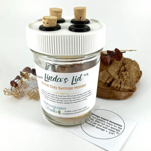 THE ORIGINAL Linda's Lid™ Metal Clay Syringe Holder© - Keeps Clay Syringes Hydrated image 1