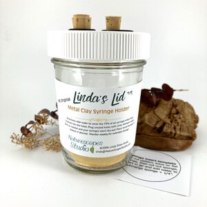 THE ORIGINAL Linda's Lid™ Metal Clay Syringe Holder© - Keeps Clay Syringes Hydrated image 2