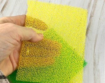 Flat Sponge Foam Bubble texture sheet for polymer and other clays