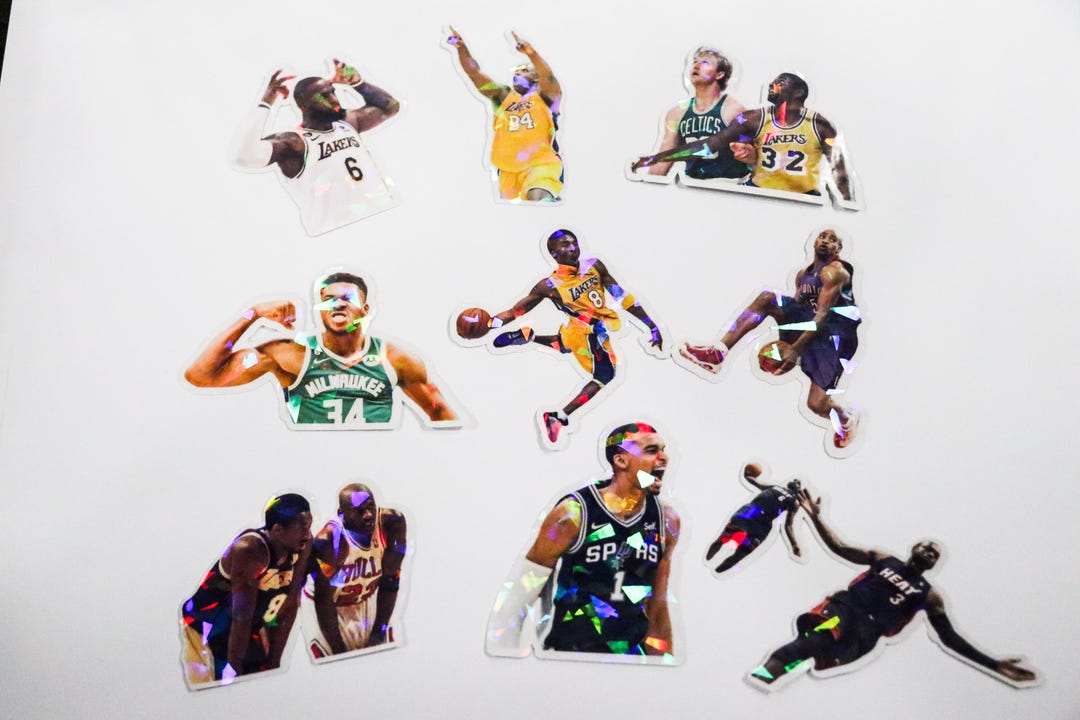 NBA Iconic Moments Sticker Pack: Holographic Basketball Legends - Pack ...