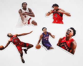 Scottie Barnes Toronto Raptors Sticker Set - Waterproof Vinyl Decals - pack of 5
